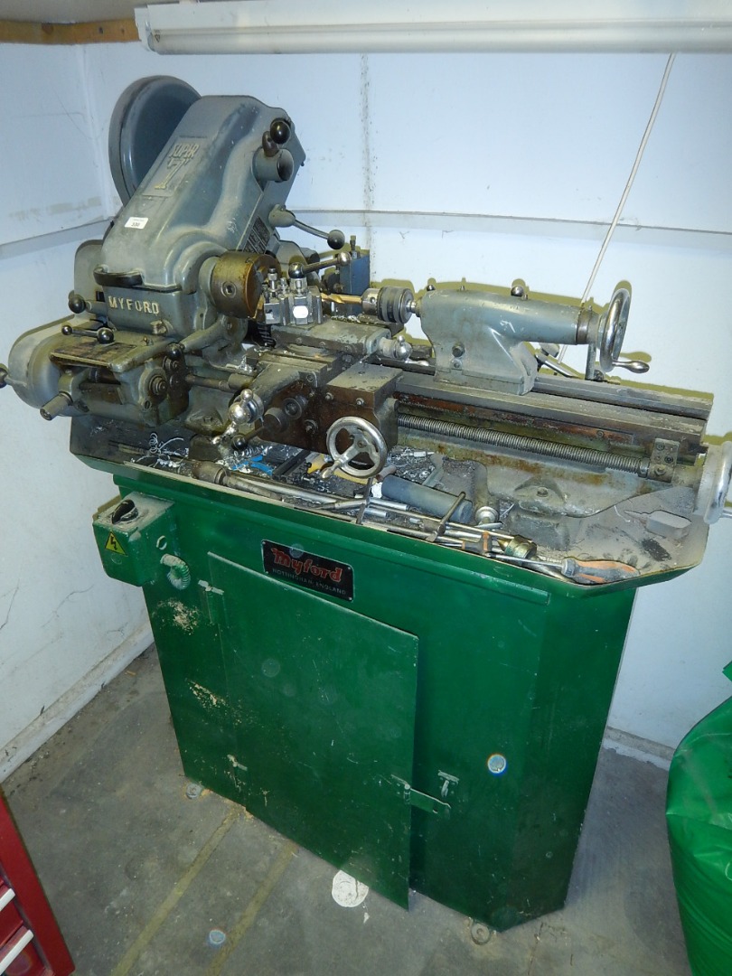 Appraisal: A Myford Super engineers lathe with numerous dies and chucks