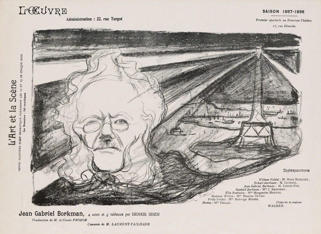 Appraisal: EDVARD MUNCH Theater programm John Gabriel Borkman Ibsen mit Leuchtturm