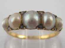 Appraisal: A yellow metal tests carat gold untested pearl and diamond