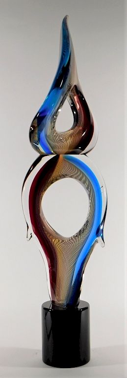 Appraisal: Adriano Valentina Murano Art Glass Flame Sculpture Adriano Dalla Valentina