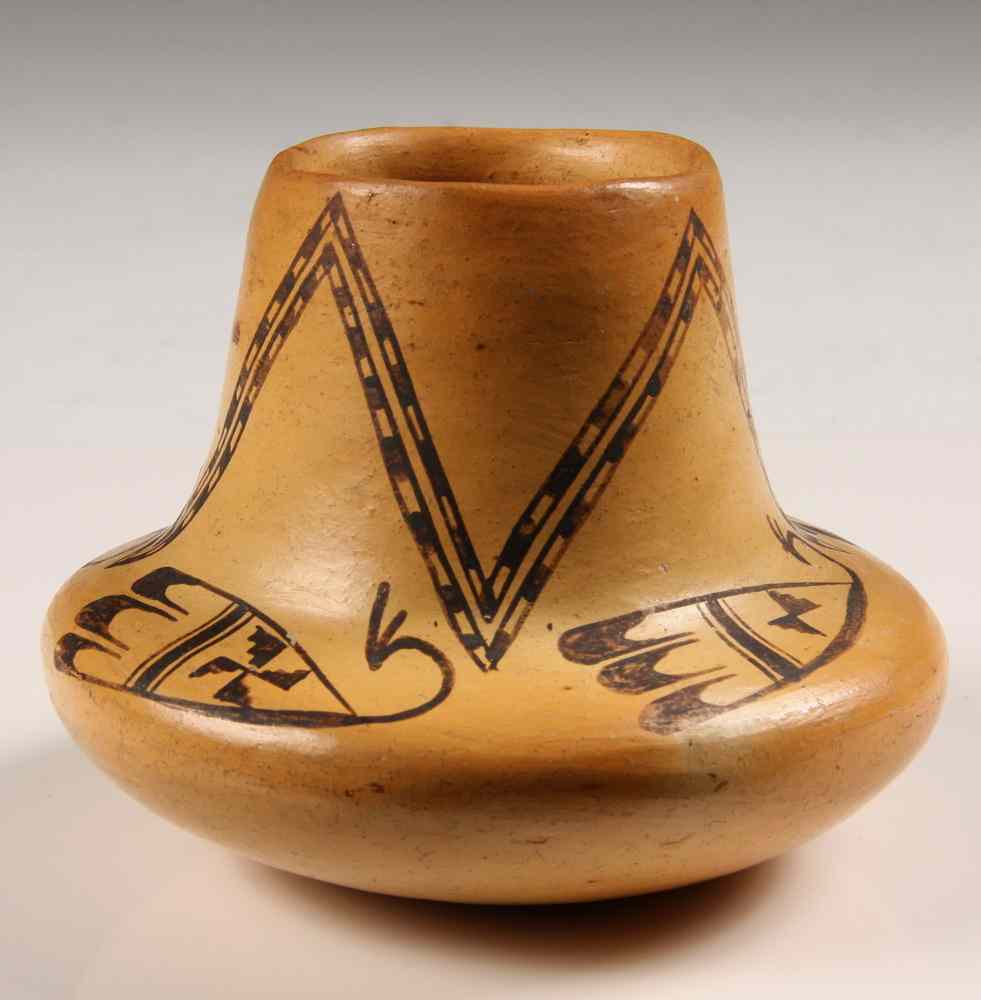 Appraisal: NATIVE AMERICAN POTTERY - Innovative Form Tall Neck Jar with