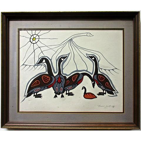 Appraisal: NORMAN THE BEAR KNOTT NATIVE CANADIAN - UNTITLED CANADA GEESE