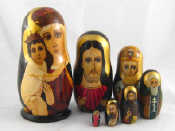 Appraisal: A Russian Matrioska set of seven dolls with religious icon