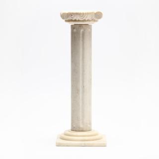 Appraisal: Diminutive Ionic Marble Column early to mid th century three