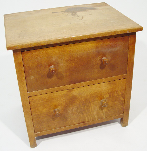 Appraisal: Heals Art Deco oak chest fitted with two drawers inset