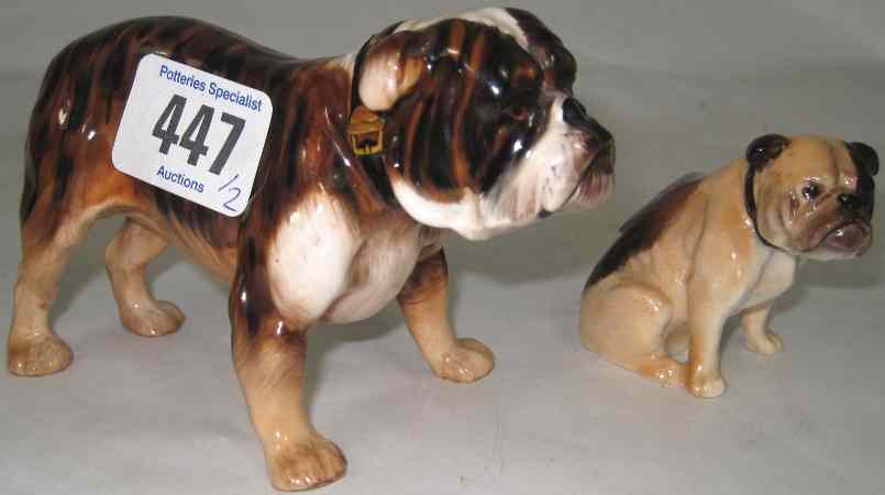 Appraisal: Royal Doulton Models of a Bulldog HN and Seated Bulldog