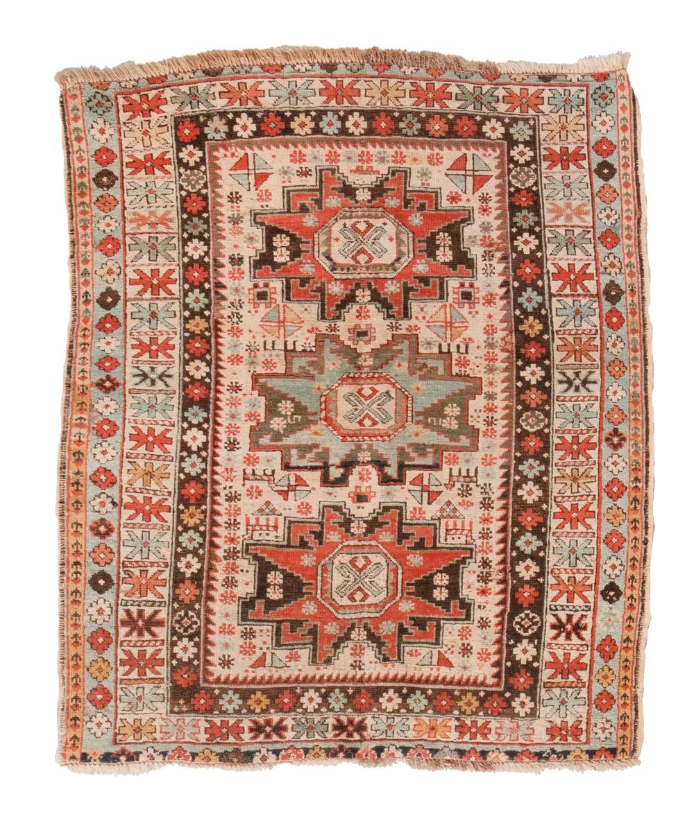 Appraisal: CAUCASIAN RUG X CAUCASIAN RUG ' X ' Three Lesghi