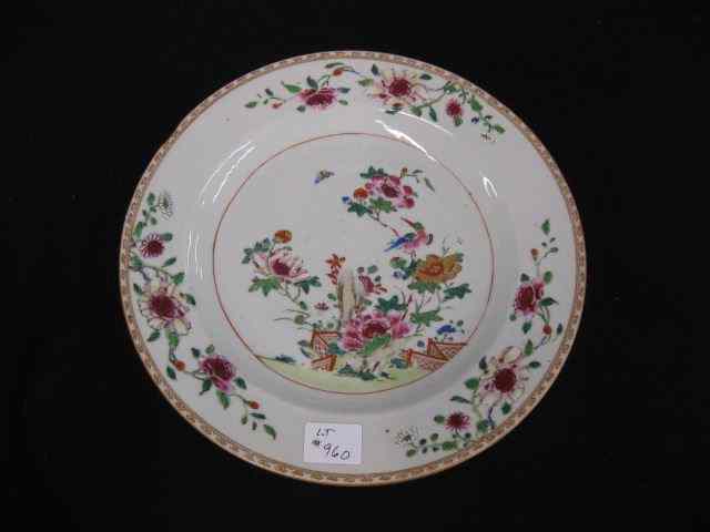 Appraisal: Chinese Export Style Porcelain Plate bird and floral '' excellent