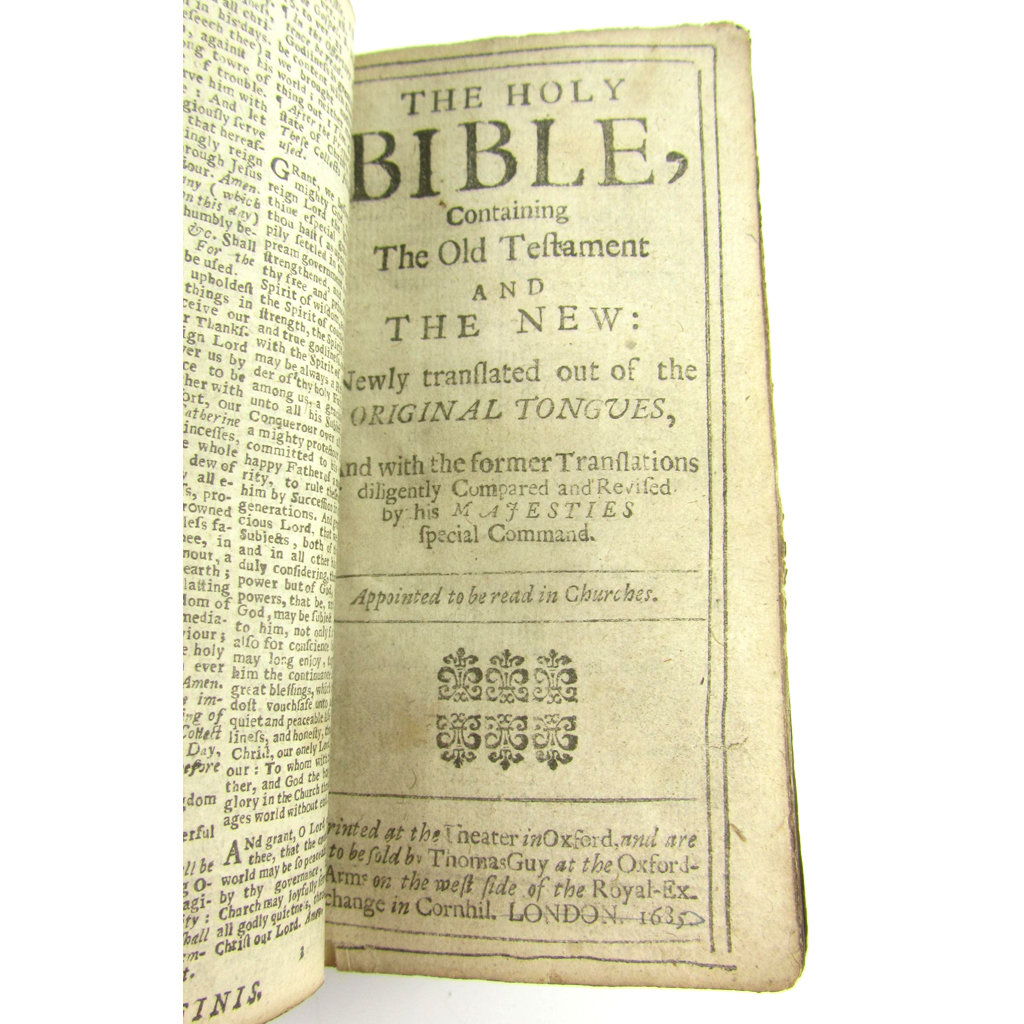 Appraisal: Holy Bible English The Holy Bible London Oxford Thomas Guy