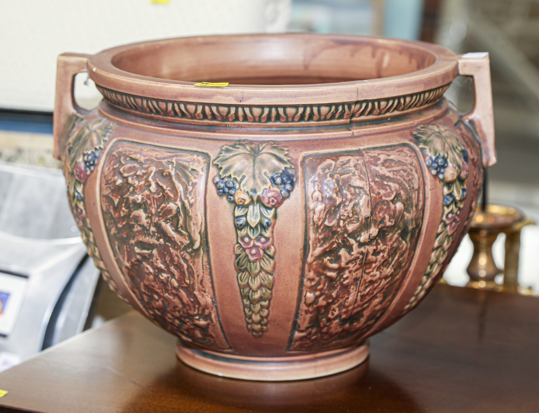 Appraisal: ROSEVILLE JARDINIERE Early th century in H in Diam