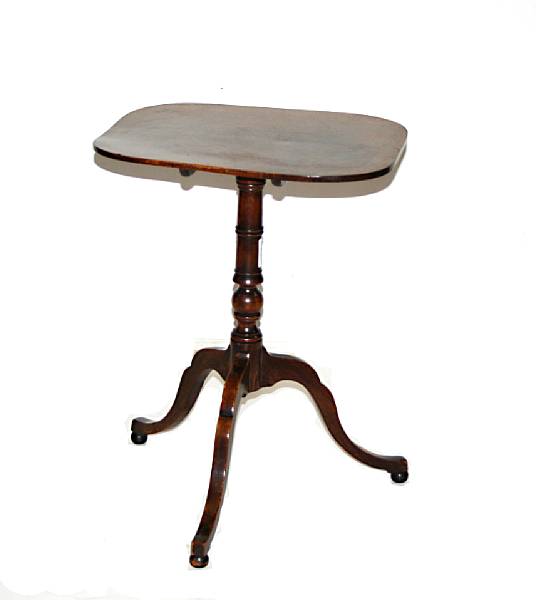 Appraisal: A George IV mahogany tilt top candle stand second quarter