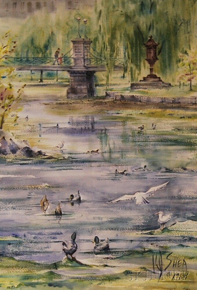 Appraisal: Kevin J Shea American th Century Boston Public Garden Pond