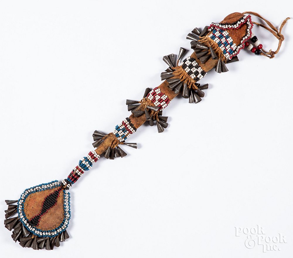 Appraisal: Apache Indian beaded awl case Apache Indian beaded awl case