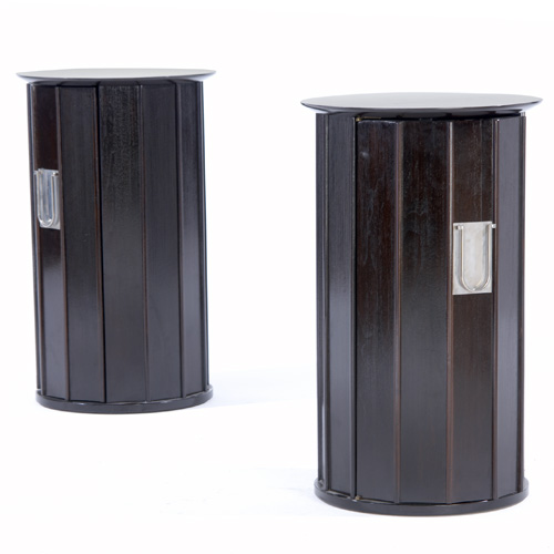 Appraisal: ART DECO Pair of cabinets of fluted column form with