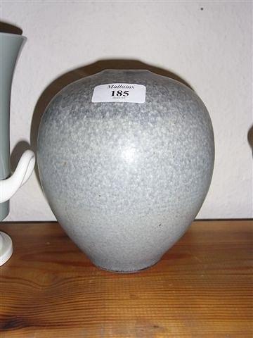 Appraisal: AN AUDREY STOCKWIN STUDIO POTTERY VASE of bulbous form and