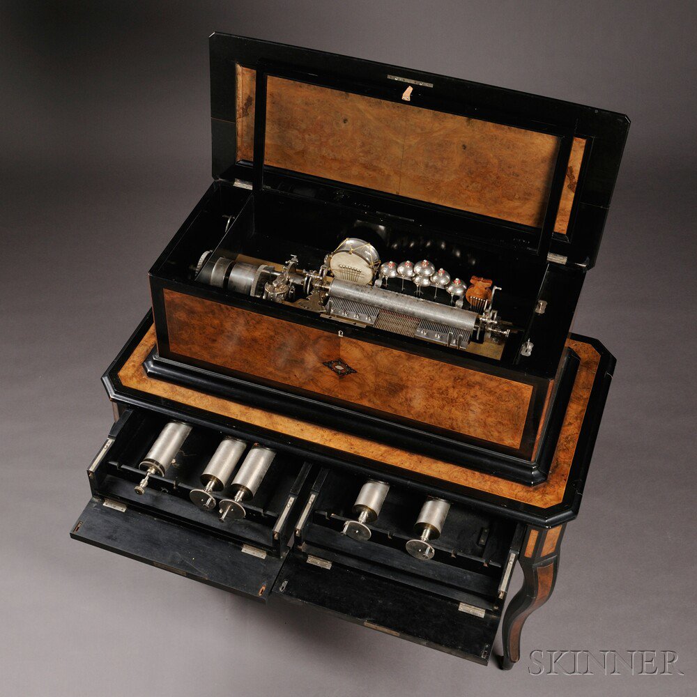 Appraisal: Paillard Company Interchangeable Orchestral Cylinder Musical Box with six eight-air