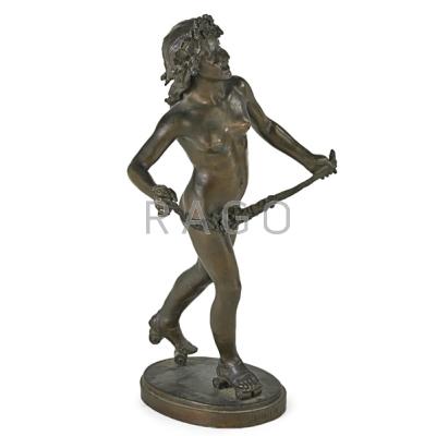 Appraisal: LOUIS AMATEIS Italian - Bronze sculpture of a nude skater