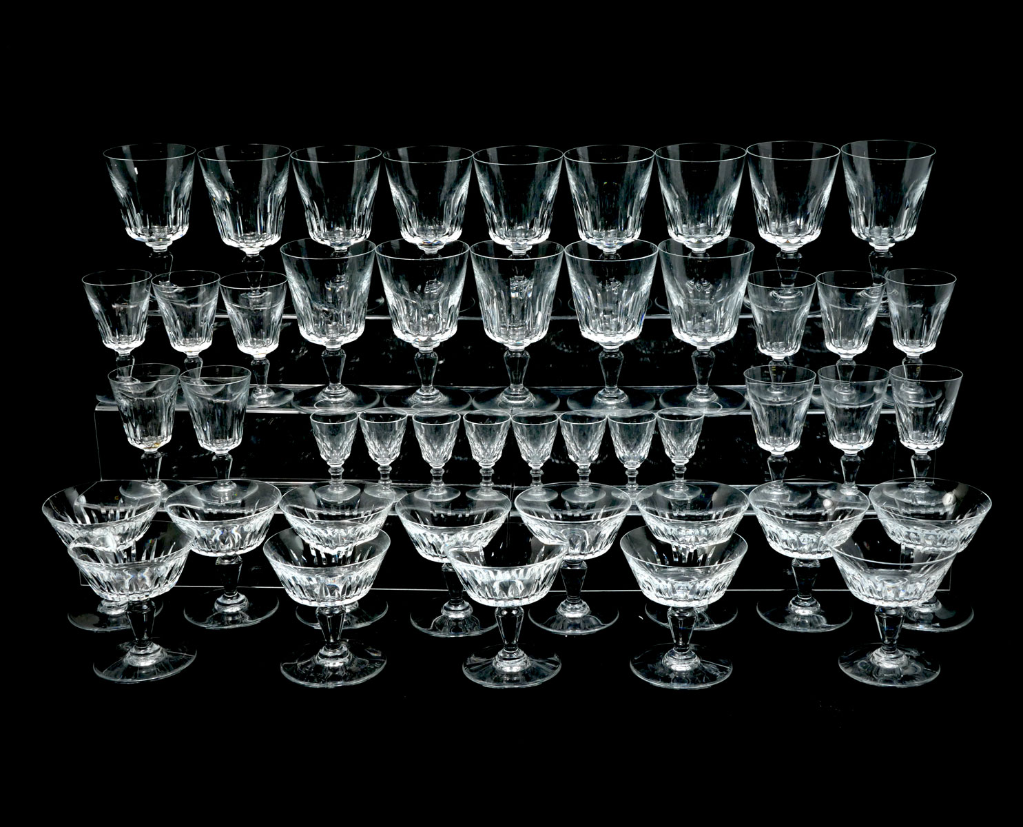 Appraisal: PC BACCARAT CRYSTAL ''BIARRITZ'' STEMWARE Comprising - Water glasses -