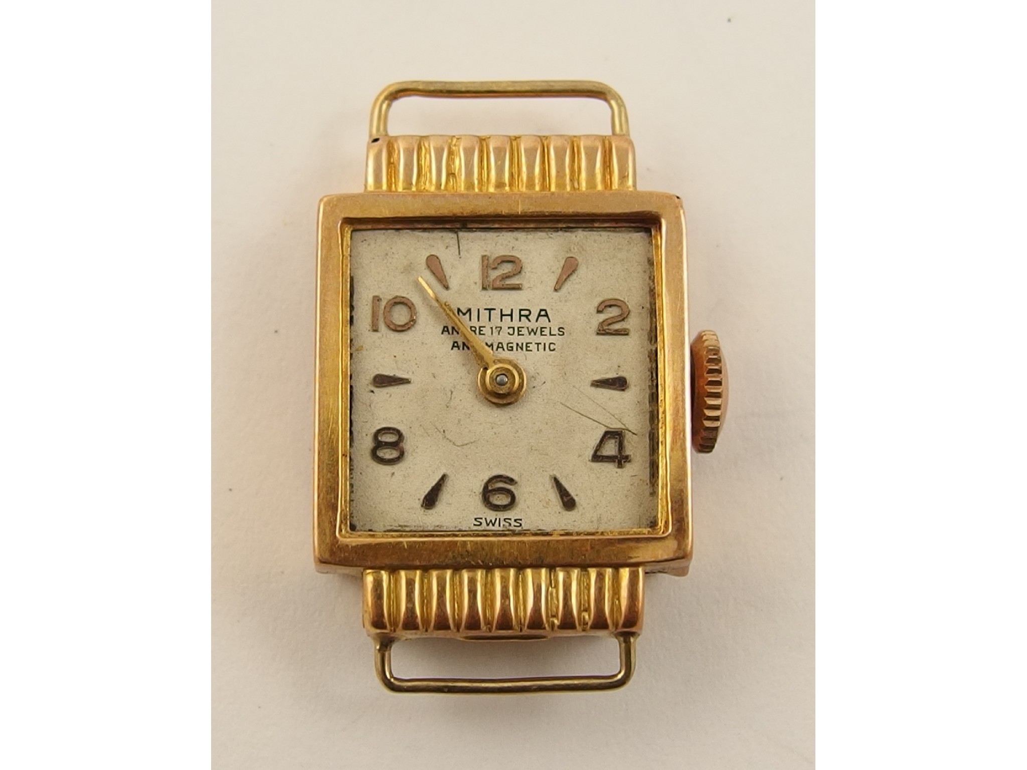 Appraisal: An ct ladies Mithra watch head weight without mechanism gms