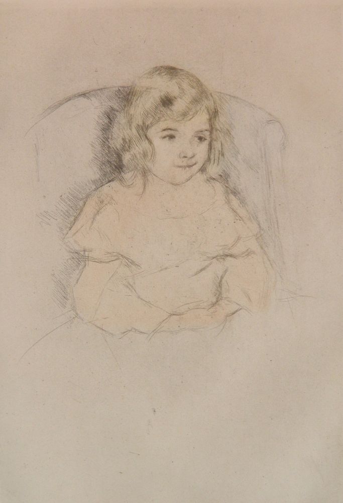 Appraisal: Mary Cassatt drypoint Mary Cassatt American - - ''Sara Smiling''