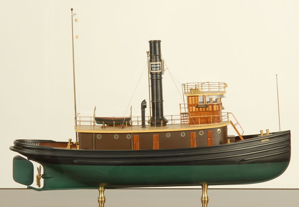 Appraisal: CASED MODEL OF THE AMERICAN STEAM TUG CORNELLWith planked deck