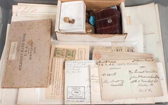 Appraisal: Military Ephemera Collection of commissions certificates and other items relating