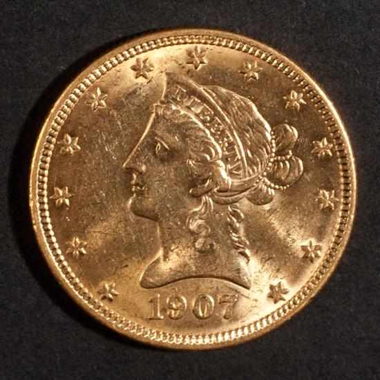 Appraisal: United States coronet type gold eagle AU- Estimate - Coin