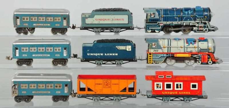 Appraisal: Lot of Unique Art Lionel Trains Includes two Unique Art