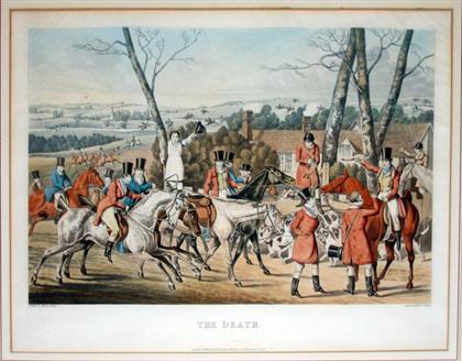 Appraisal: pieces Hand-Colored Aquatint Fox Hunting Etchings Hunt G after Alken