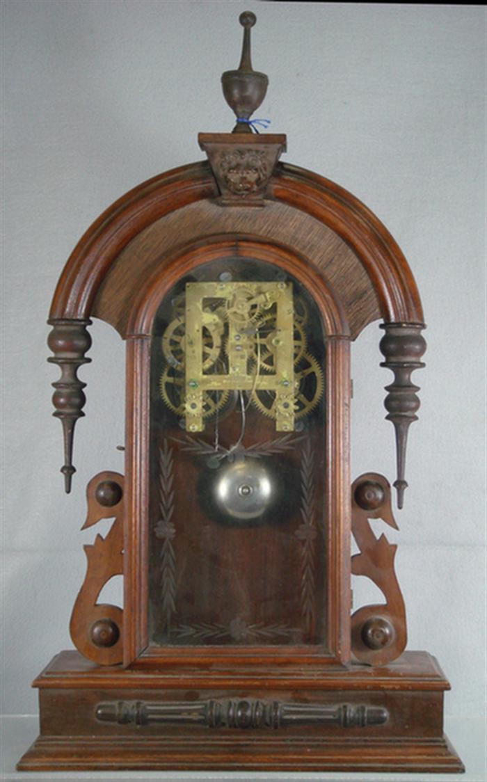 Appraisal: George B Owen walnut shelf clock he was the general