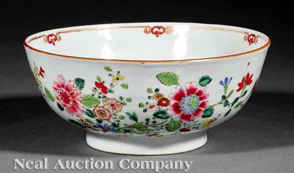 Appraisal: A Chinese Export Famille Rose Porcelain Bowl th c U-form