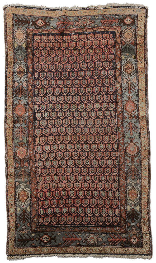 Appraisal: Hamadan Rug Persian mid th century repeating rows of boteh