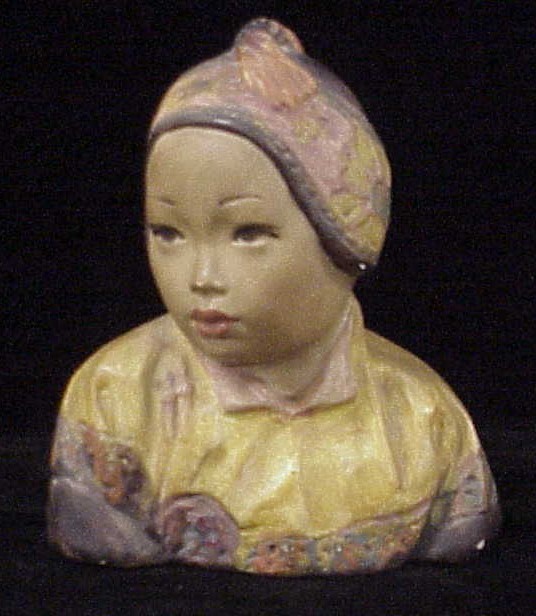 Appraisal: Esther Hunt ceramic bust ''Jonquil'' '' h Asian girl in