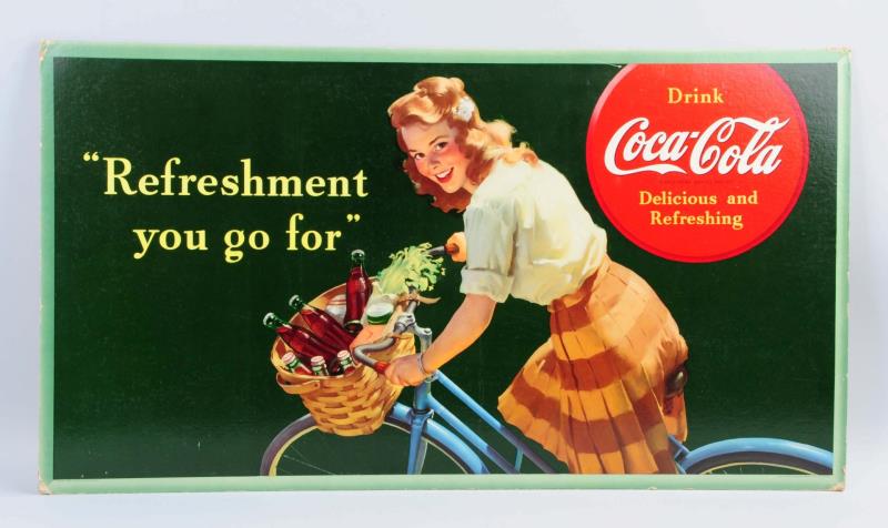 Appraisal: Coca-Cola Small Horizontal Poster Only very light surface rubbing with