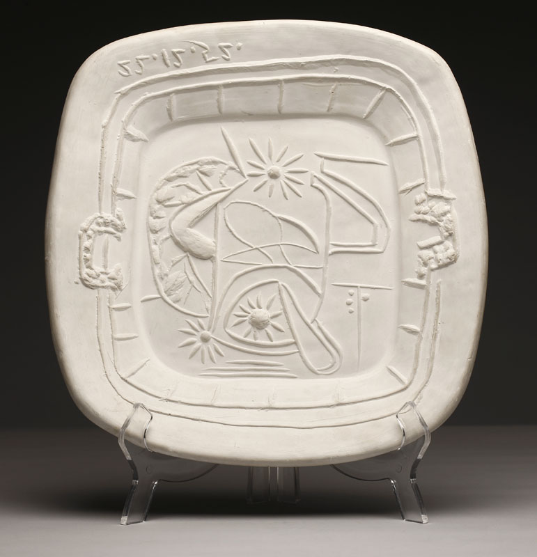 Appraisal: A Pablo Picasso terre de faience square dish 'Nature Morte