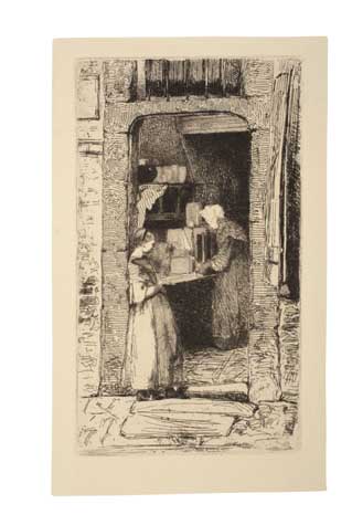 Appraisal: JAMES A M WHISTLER La Marchande de Moutarde Etching on