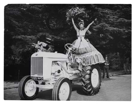 Appraisal: MUSIC BAKER JOSEPHINE Photograph of Josephine on a tractor x