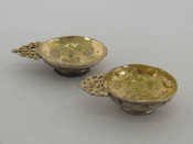 Appraisal: Two Russian parcel-gilt silver charki one with untraced mark apparently