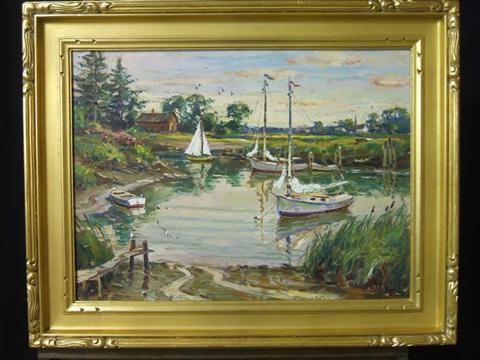 Appraisal: WAYNE BEAM MORRELL AMERICAN SUMMER HARBOR CAPE ANN Oil on