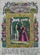 Appraisal: A Fancy German Valentine circa early th Century Respect printed