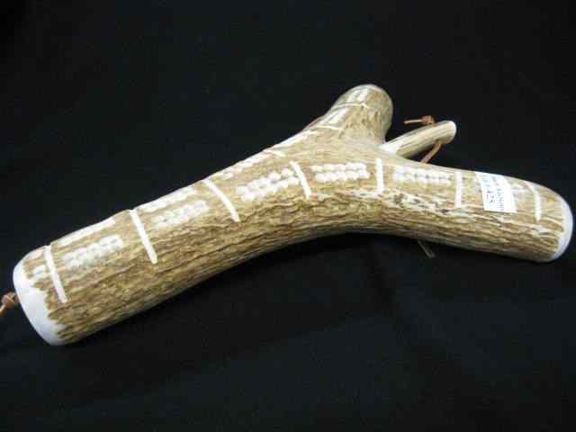 Appraisal: Elk Antler Cribbage Board '' x ''