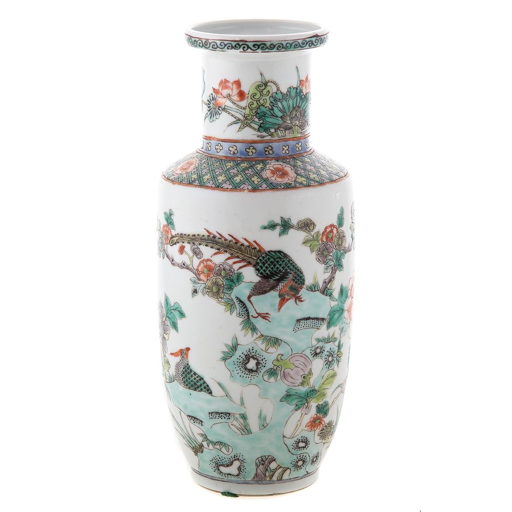 Appraisal: Chinese Export Famille Verte Vase Circa in the Kang Xi