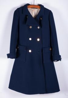 Appraisal: Vintage Courreges Blue Wool Coat Courreges blue double-breasted wool coat