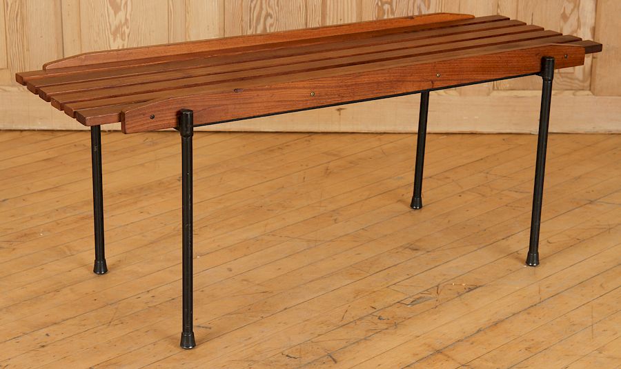 Appraisal: ITALIAN WOOD IRON COFFEE TABLE OR BENCH C An Italian