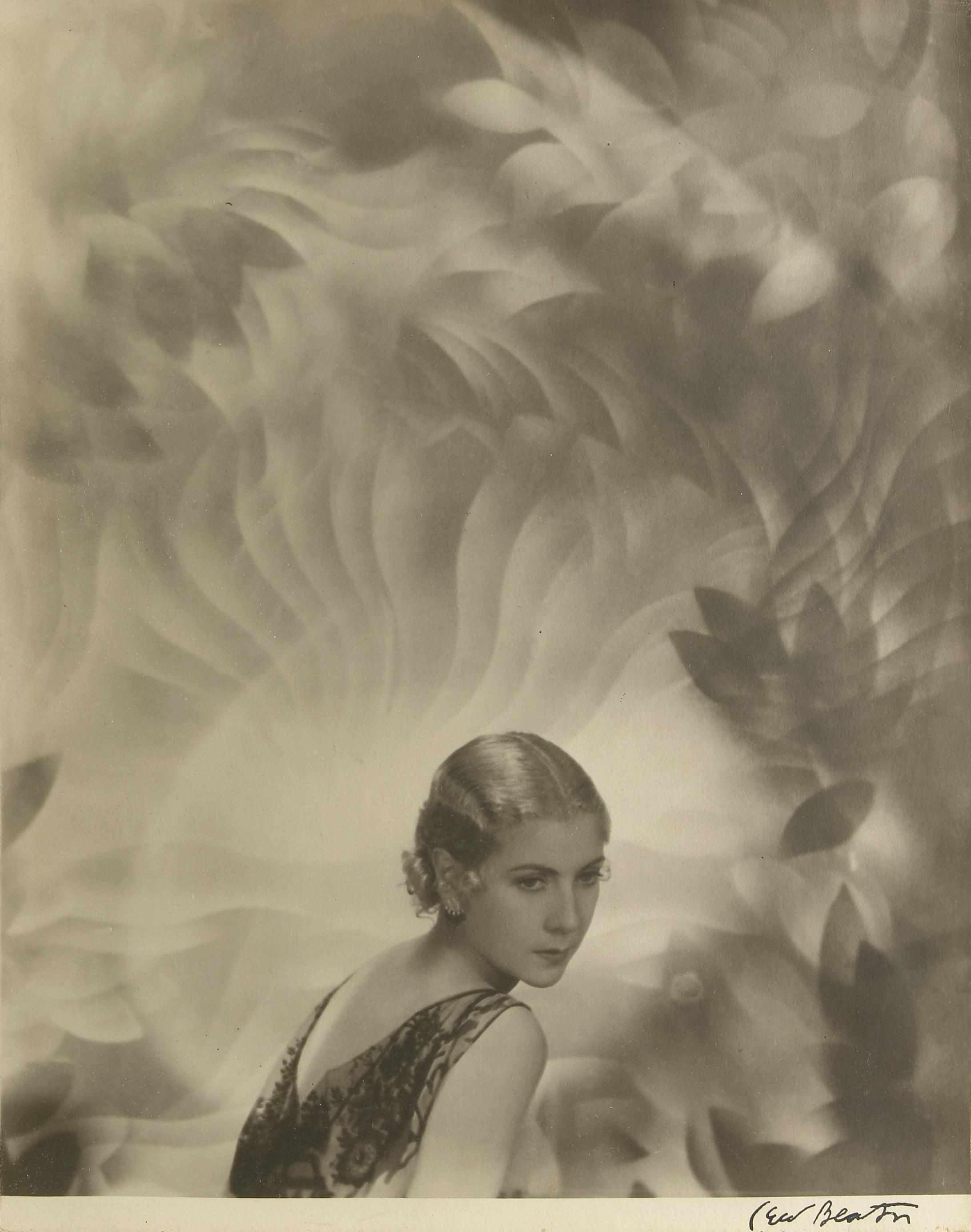 Appraisal: BEATON CECIL - by inch silver print portrait of Natalie