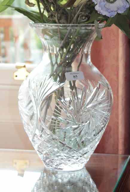 Appraisal: A CUT GLASS BALUSTER VASE high