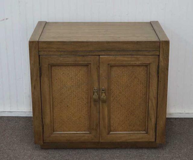 Appraisal: Very nice vintage Thomasville Mediterranean style Mid Century walnut nightstand