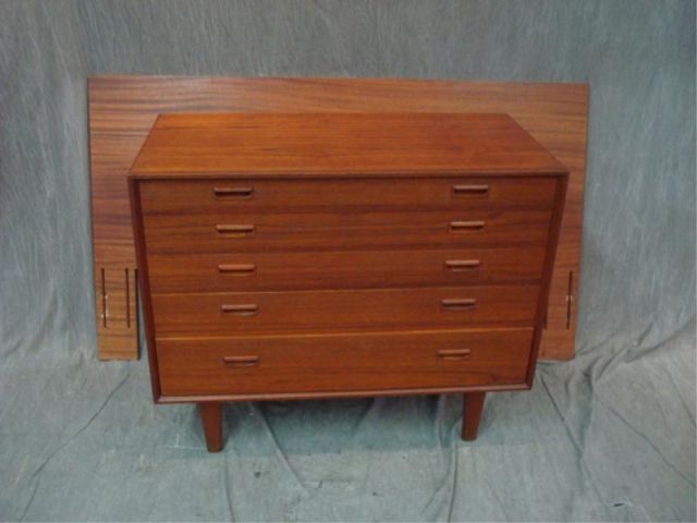 Appraisal: Danish Modern Drawer Chest Headboard Dimensions x x high Estimate