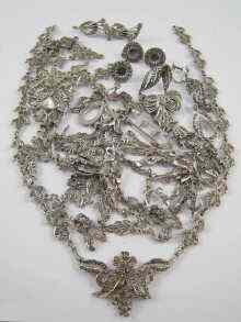 Appraisal: A mixed lot of marcasite jewellery set in white metal