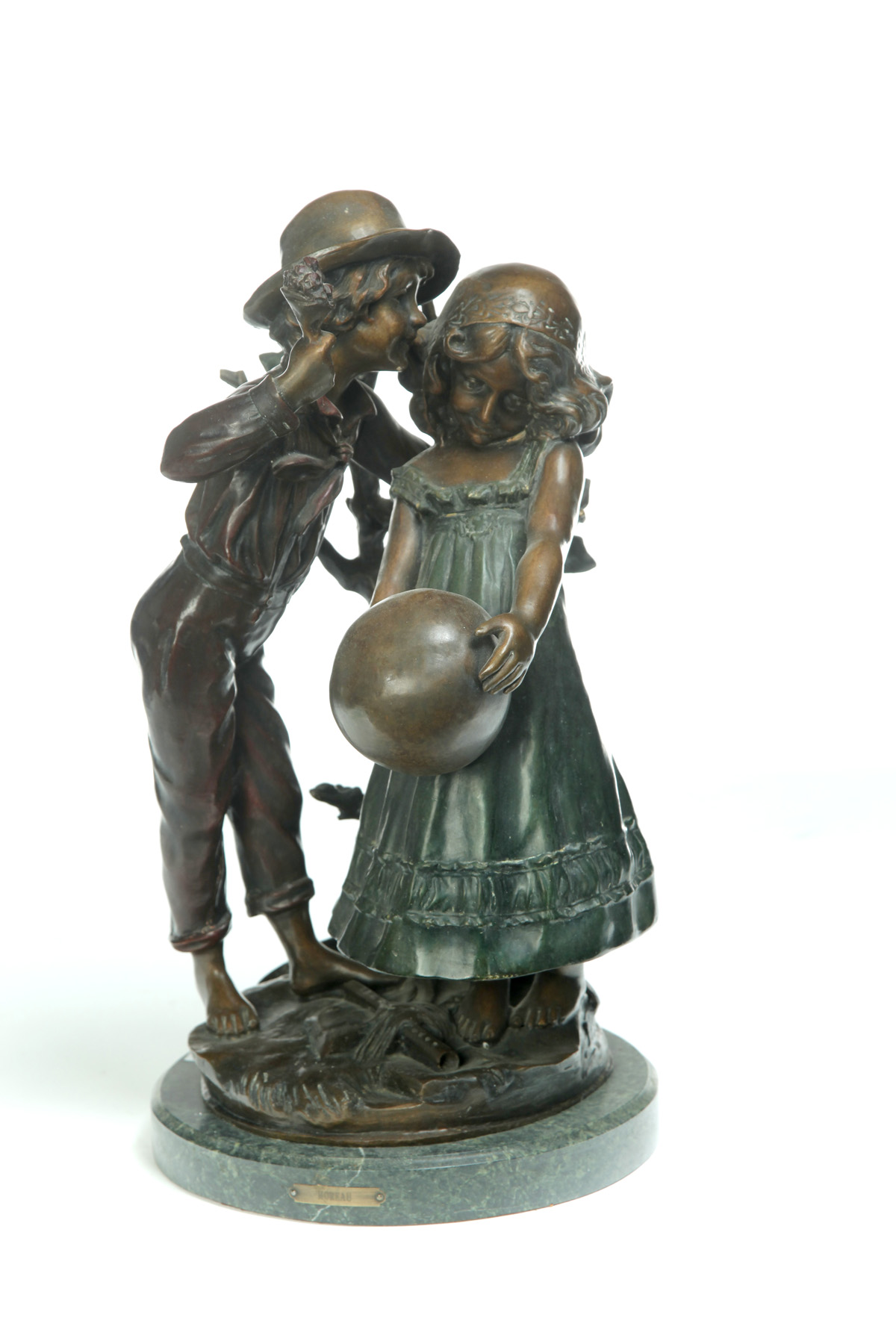 Appraisal: BRONZE OF CHILDREN AFTER AUGUSTE MOREAU Partial signature on base